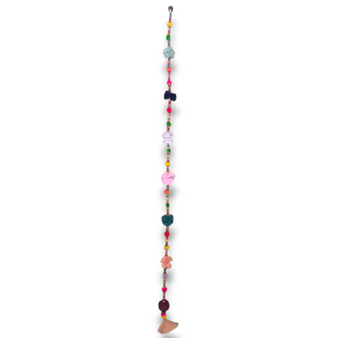 Upcycled Beaded Pom-Pom Festive Decoration String