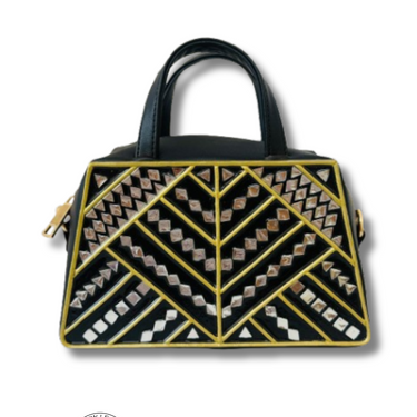 Charming Unusual shaped Bag with Zipper and Sling