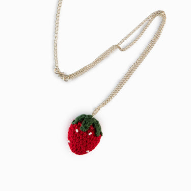 Strawberry Beaded Pendant
