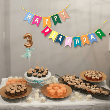 Happy Birthday Swallowtail Flag Bunting