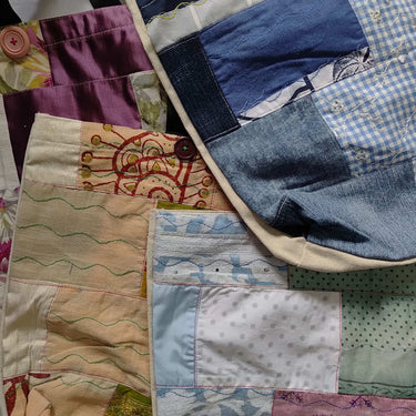 Brick-Patch Canvas Totes