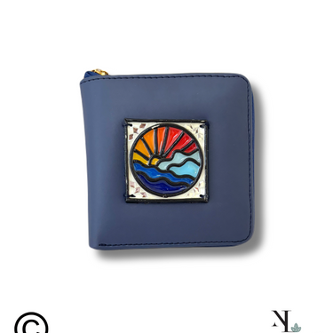 Sunset Blue Lippan Art Mini Wallet