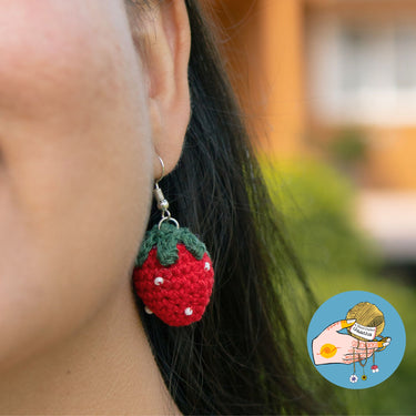 Strawberry Beaded Earrings