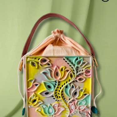 Lotus Reverie Lippan Art Potli Sling Bag