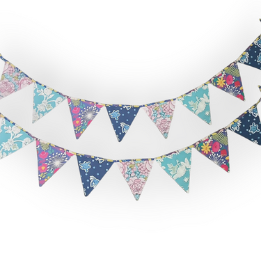Upcycled Blue Bunting