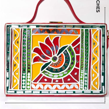 Lotus Lippan Art Handcrafted Box Bag
