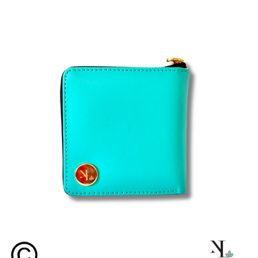 Lotus Teal Lippan Art Mini Wallet
