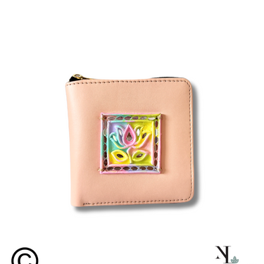 Lotus Peach Lippan Art Mini Wallet