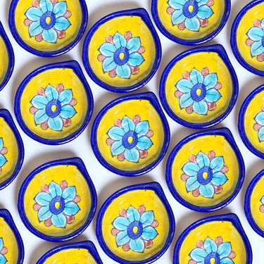 Blue Pottery Diya’s Set of (10)