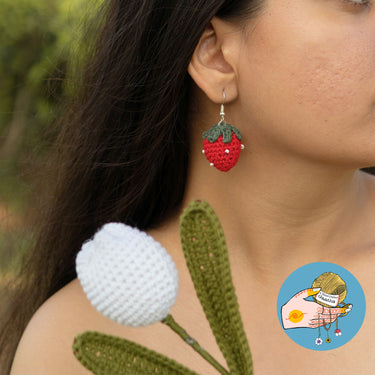 Strawberry Beaded Earrings