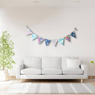 Upcycled Blue Bunting