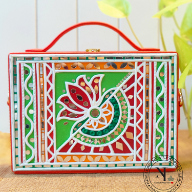 Lotus Lippan Art Handcrafted Box Bag
