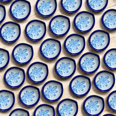 Blue Pottery Diya Set of (10)