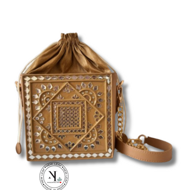 Mocha Mousse Medium Lippan Art Potli Sling Bag