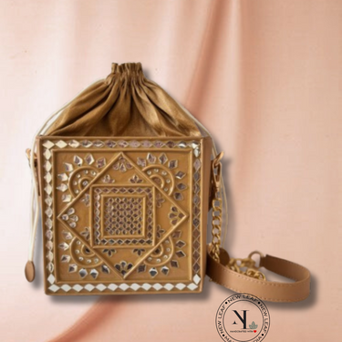 Mocha Mousse Medium Lippan Art Potli Sling Bag