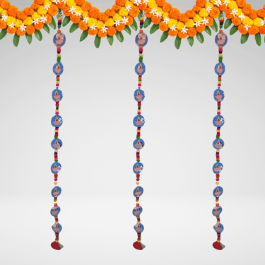 Upcycled Handmade Fabric Pom Pom Diya String