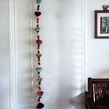 Upcycled Heart Bird String