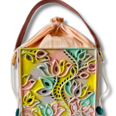 Lotus Reverie Lippan Art Potli Sling Bag