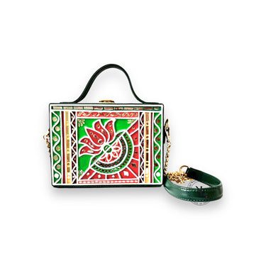 Lotus Lippan Art Handcrafted Box Bag
