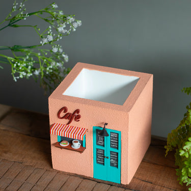 Cafe Planter (Peach & Teal)