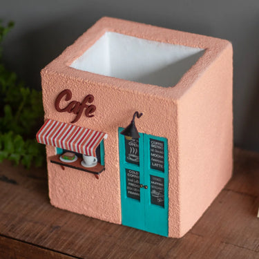 Cafe Planter (Peach & Teal)