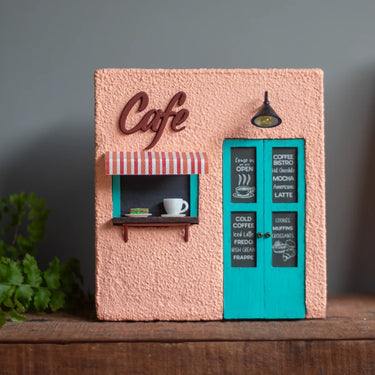 Cafe Planter (Peach & Teal)