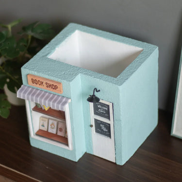 Book Shop Planter (Vintage Blue)