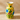 hand painted floral detail on blue pottery vase