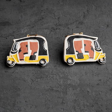 Namma Ooru 2 in 1 reversible “AUTO” hoop earrings