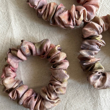 Small Floral Silk Scrunchie