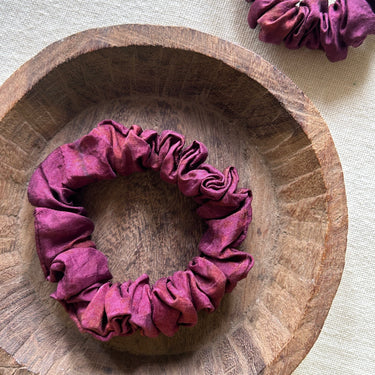 Small Magenta Silk Scrunchie