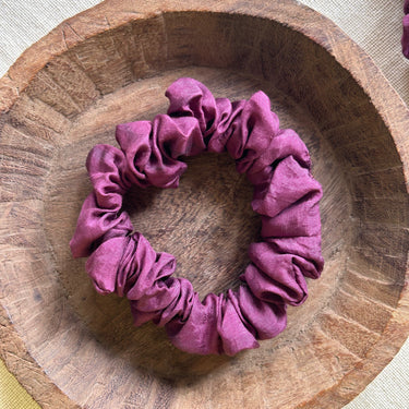 Small Magenta Silk Scrunchie