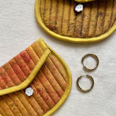 Sunveil Silk Quilted Trinket Pouch