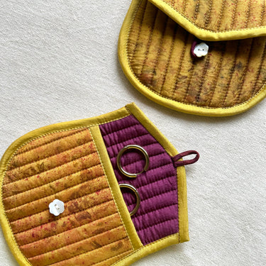 Sunveil Silk Quilted Trinket Pouch