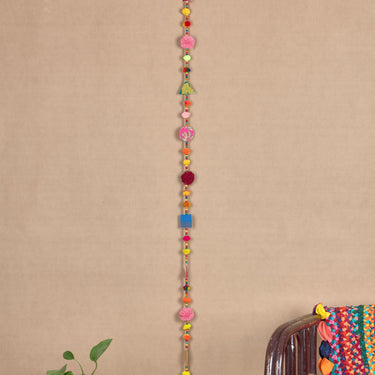 Upcycled Chintzy Pom-Pom Festive Decoration String