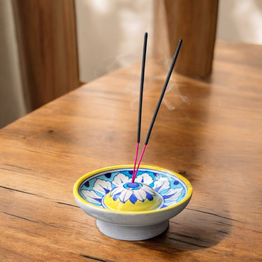 Blue Pottery Incense Stick Holder