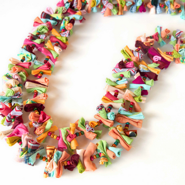 Upcycled Rainbow Rolly Molly String - Party Streamer