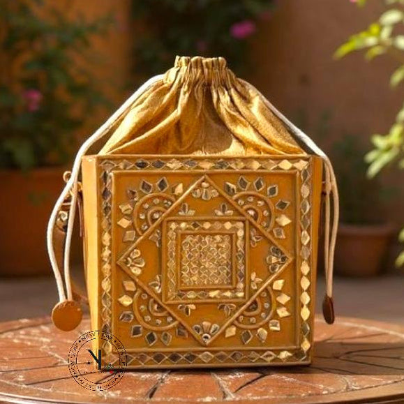 Mocha Mousse Medium Lippan Art Potli Sling Bag