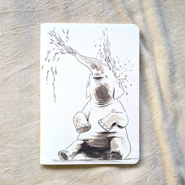 Happy Elephant | A5 hand-stitched notebook