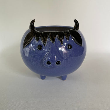 Ceramic Planter Cow Face