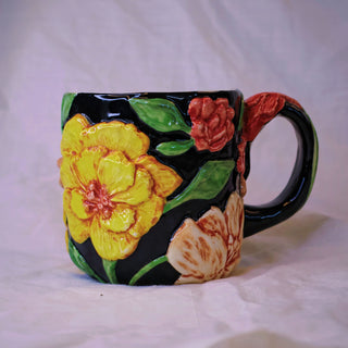 Garden of Eden - Floral Relief Mug - Kala Curry