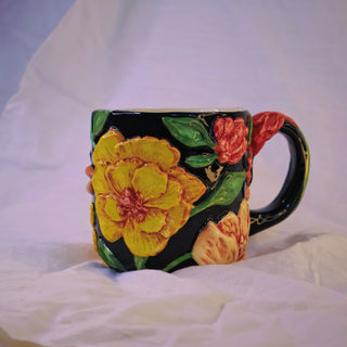 Garden of Eden - Floral Relief Mug - Kala Curry