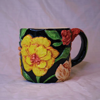Garden of Eden - Floral Relief Mug - Kala Curry
