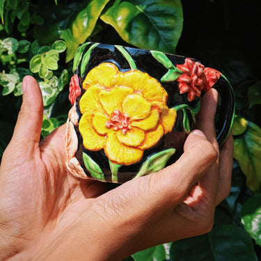 Garden of Eden - Floral Relief Mug - Kala Curry