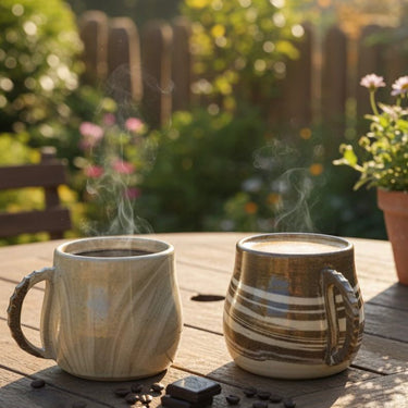 Toasted Caramel Marbled Mugs