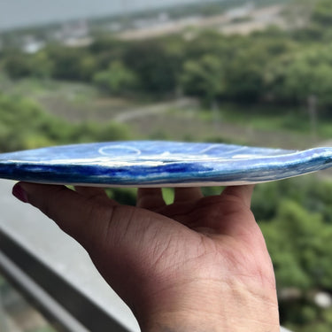 Marina in the Twilight Zone - Sgraffito Art Ceramic Plate