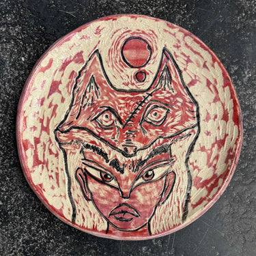 Ookami Koda - Sgraffito Art Plate