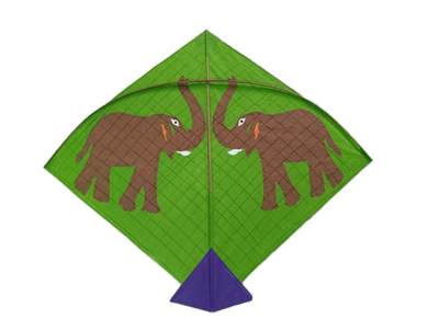 Twin Elephant Designer Kite