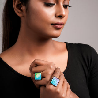 NEELAVENI "sikku pulli kolam"Abstract rings - Kala Curry