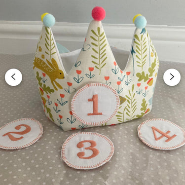 Birthday Crown with Age Velcro Sticker